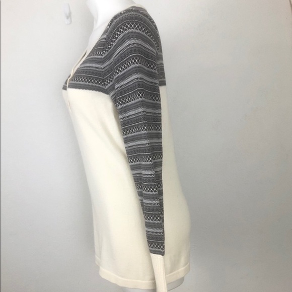 Woolrich Cream Crew Button Neck Sweater Size M - Picture 5 of 6